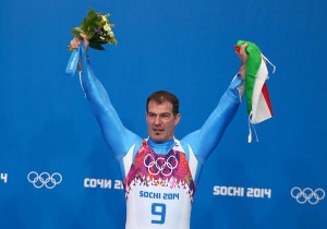 Armin Zoeggeler vincitore della medaglia di bronzo nello Slittino alle Olimpiadi di Sochi (Photo courtesy of Fisi)