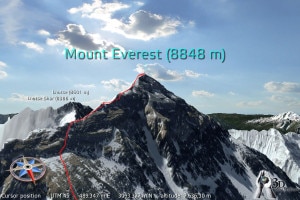 Mount Everest 3D. Photo: sciencenewsline.com