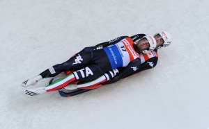 Patrick Gruber e Christian Oberstolz durante la gara di doppio maschile (Photo Gio Auletta/Pentaphoto)