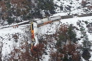 Incidente ferroviario sulle Alpi (Photo Twitter:Nice-Matin:Gregory LeClerc)