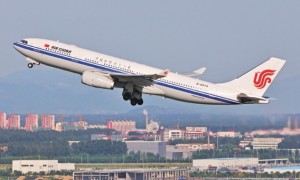 An Air China Airbus A330 takes off from Beijing to Kathmandu. Image: China Daily.