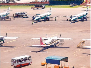 Airplanes of Nepali domestic airline companies at Tribhuvan International Airport in Kathmandu. Photo: File photo  