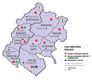 Map of Far-western region. Photo: whr.org.np 