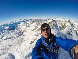 Hervé Barmasse in cima al Cervino (Photo Hervé Barmasse)