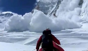  Friday's avalanche in Everest. Image: byteofnews.com