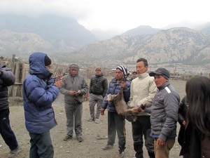 Local rescue musk deer from airport. Image: ekantipur