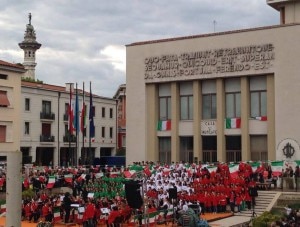 Una delle manifestazioni tenutasi questa settimana a Pordenone in vista dell'Adunata Nazionale degli Alpini (Photo courtesy of www.facebook.com/AdunataANA)