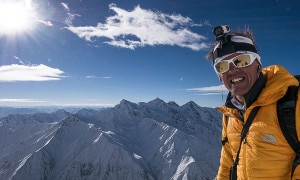 This handout photograph taken on February 14, 2014 and released by Marianna Zanatta Sports Marketing Communication Management shows Italian climber Simone Moro, one of the world's leading Alpinists, at Nanga Parbat, Pakistan's second-highest peak at 8,125 metres (26,660 feet). — Photo by AFP