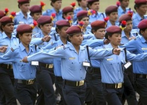 In this file photo, members of the Nepal Police take part in a parade in Kathmandu. Image source: www.parakhireviews.com