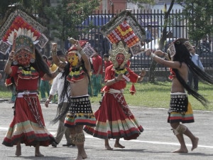 A programme being organized on the occasion of Republic Day in the capital Kathmandu, Thursday.  Image: NMF