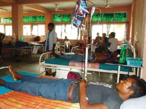 A patient receiving treatment at a hospital. Image: ekantipur.com