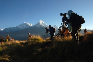 Tourists flocked to Pun Hill to capture beautiful scene.