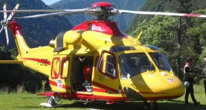 Un elicottero del Soccorso alpino (Photo courtesy of Soccorso alpino XIIa delegazione Canavesana)
