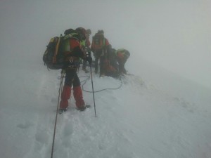 L'intervento di soccorso sul Cevedale (Photo courtesy of Cnsas Lombardia)