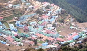 A scene of Lukla Bazar, gate way to Everest. File photo.