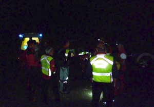 Intervento notturno del Soccorso Alpino (Photo courtesy of Soccorso Alpino XIIa Delegazione Canavesana)