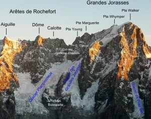 Versante italiano delle Grandes Jorasses (Photo courtesy of Christian on CampToCamp/Wikimedia Commons)