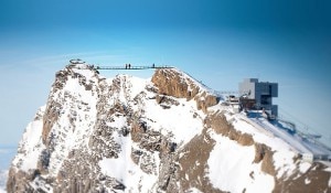 Una ricostruzione al computer del Peak Walk (Photo courtesy of Glacier 3000)