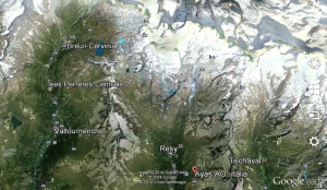 Vallone di Courtod - Google Earth