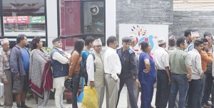 Well wishers thronged to the hospital on Sunday morning to wish him quick recovery. Image: onlinekhabar.com