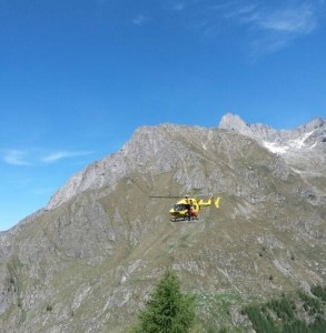 Intervento di soccorso in elicottero (Photo courtesy of Sasl)