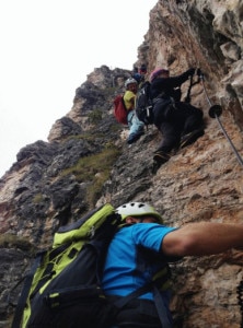 Christoph Hainz e Flavio Zanonato che hanno fatto insieme questa ferrata nel settembre 2013