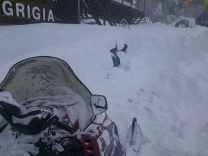 La situazione ieri al Rifugio Guide del Cervino, sul ghiacciaio del Plateau Rosa (Photo courtesy of Rifugio Guide del Cervino - Pagina Facebook)