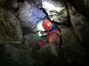 L'intervento nella grotta Schiaparelli (Photo courtesy of Cnsas Lombardia)