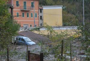 I danni provocati dal maltempo in Valle Fontanabuona (Photo Luca Zennaro courtesy of Ansa)