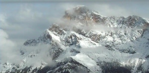 La situazione sulle Pale di San Martino questa mattina (Photo courtesy of webcam DolomitiSuperSki)