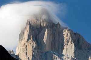 Fitz Roy Nord: a sinistra staccato il Pilastro Goretta (Foto Up Project Trip Two)