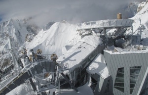 La stazione in quota di Punta Helbronner in cui sarà aperto il nuovo negozio Eataly (Photo courtesy of Meteoeye/www.nuovefuniviemontebianco.com)