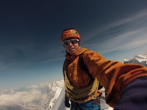 Photo of Tom Ballard sulla vetta dell’Eiger