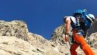 In cammino verso il Bivacco Boccalatte Piolti al Grandes Jorasses. Foto @ Erasmo Forcina