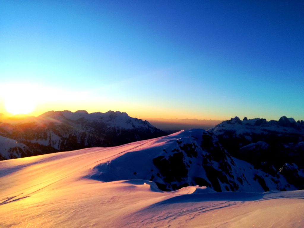 Tramonto a Cima Lasté. Foto @ Daniel Rossi