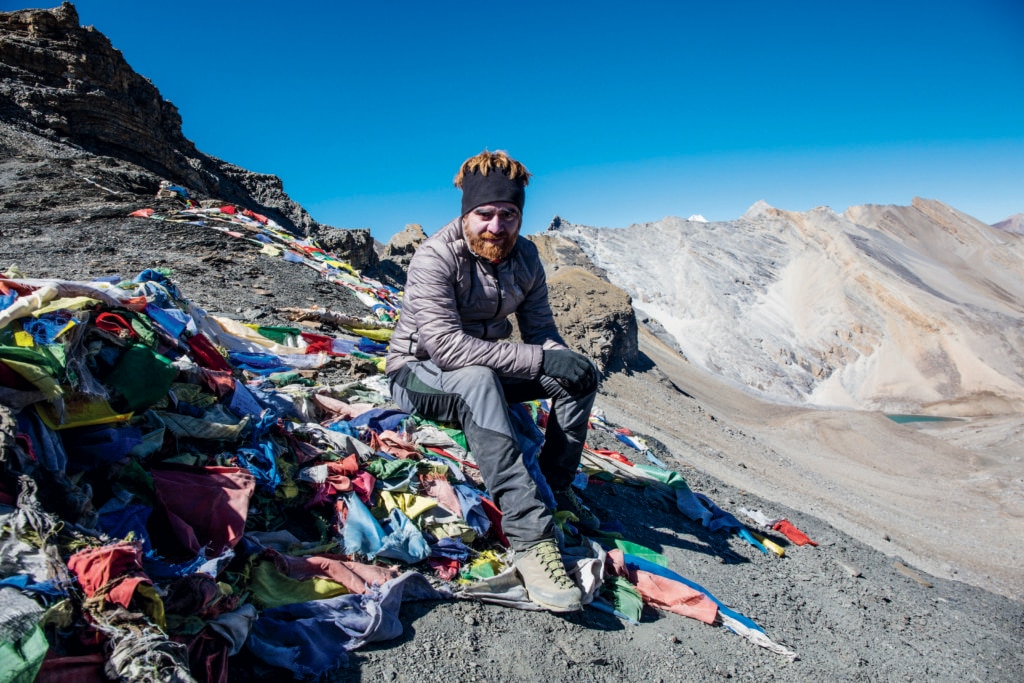 Nepal, Dolpo, Phoksundo National Park, Paolo Cognetti al passo Kang La 5360m. Foto @ Stefano Torrione