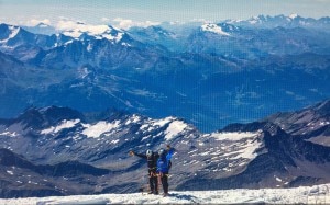 Filippo Facci in vetta al Bianco (photo courtesy F. Facci)