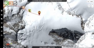 La posizione di due ore fa di Alex Txikon in base al suo Race Tracker 