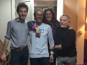 Efrem Ferrari, Simone Moro, Tamara Lunger ed Agostino Da Polenza