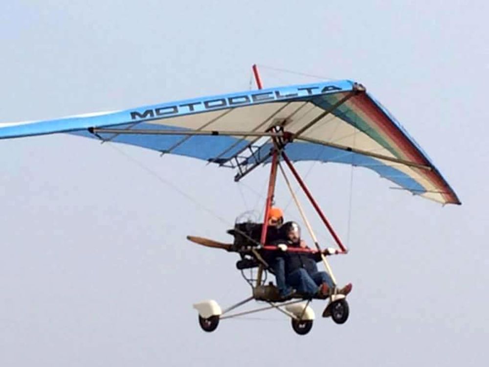 Carlo Caldon in volo. Foto @Facebook