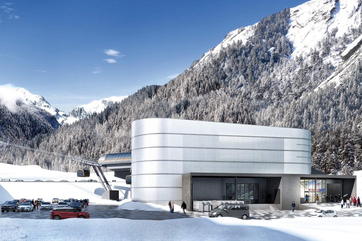Stazione a valle della 3S Eisgratbahn - © Stubaier Gletscher/ Renderwerk.at