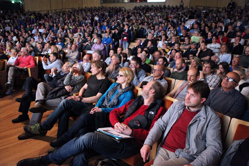 Alla serata di Simone Moro e Tamara Lunger. Photo Trento Film Festival 
