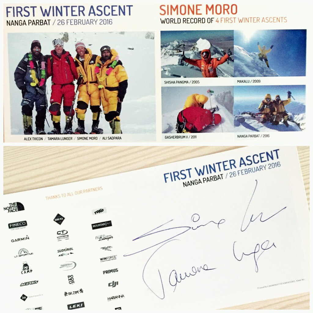 La cartolina della spedizione al Nanga Parbat