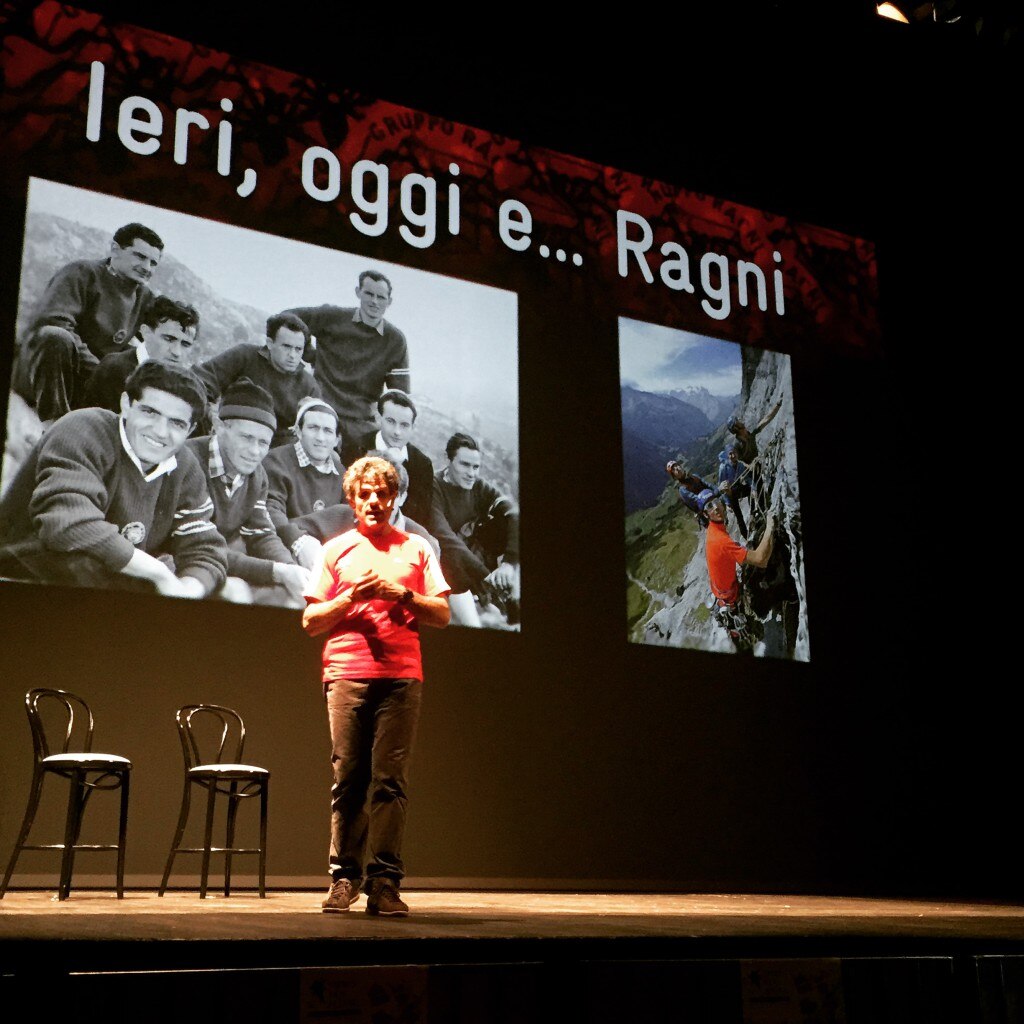 Fabio Palma, Presidente dei Ragni di Lecco, presenta la serata