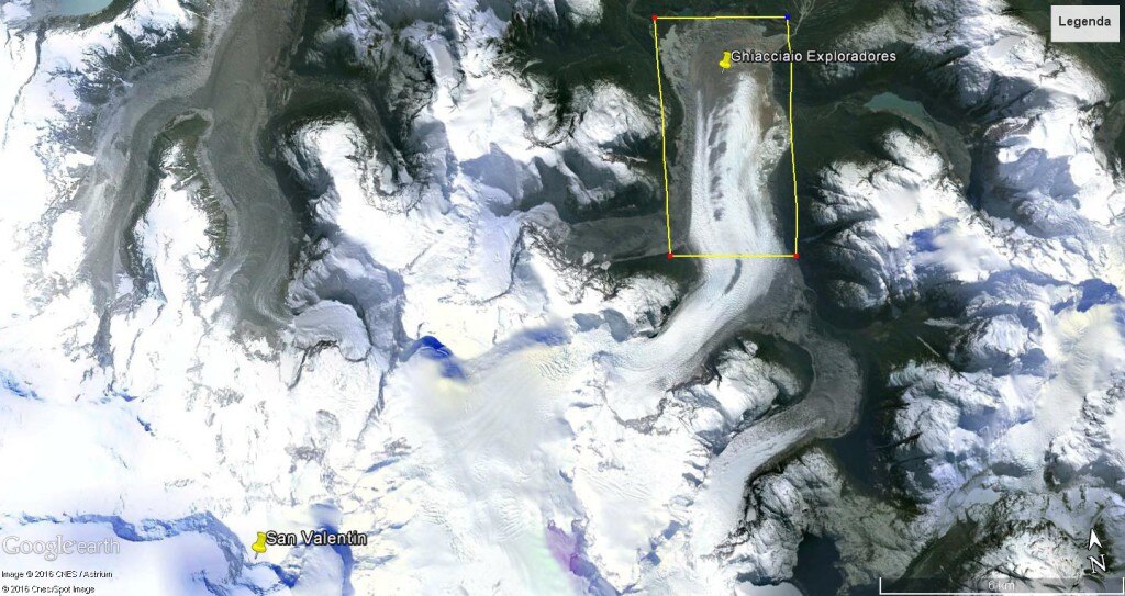 Il Monte San Valentin e il Ghiacciaio Exploradores