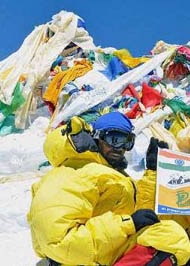 Rajiv Bhattacharya all'Everest. Photo Dipankar Ghosh/File