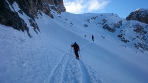 Inizio ascesa al Passo Antermoia