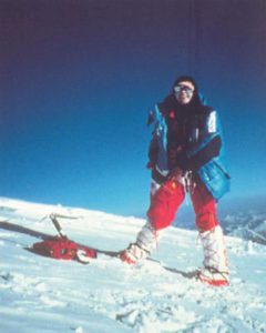 Agostino Da Polenza sul K2 nel 1983.