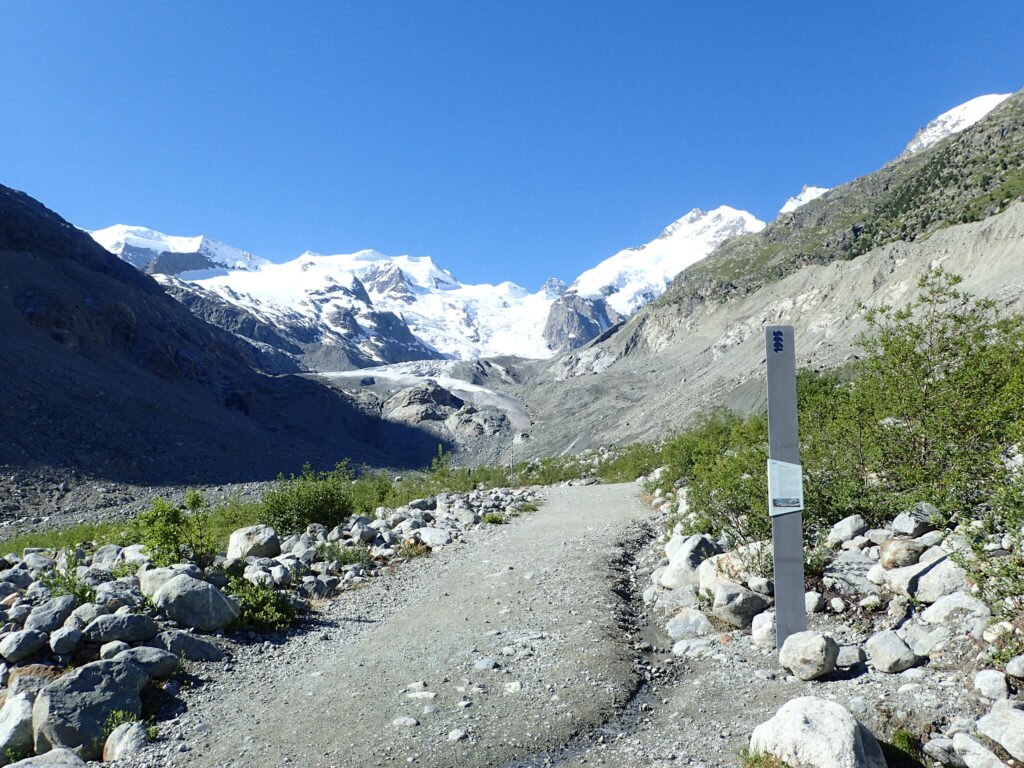 Il ghiacciaio visto da dove arrivava nel 1995