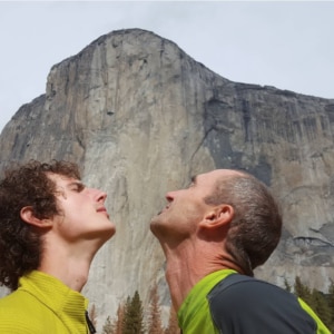 Adam Ondra e suo padre sotto a The Nose. Photo Adam Ondra Instagram Page
